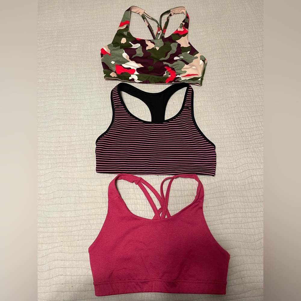 Old Navy Sports Bras - Camouflage, Striped, Pink